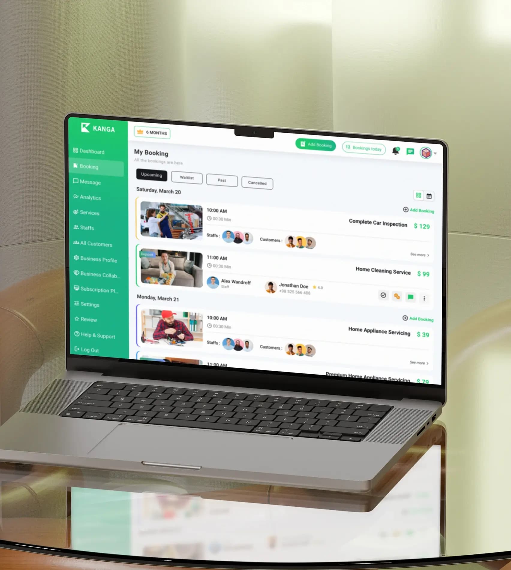 Kanga- Business Slot Booking